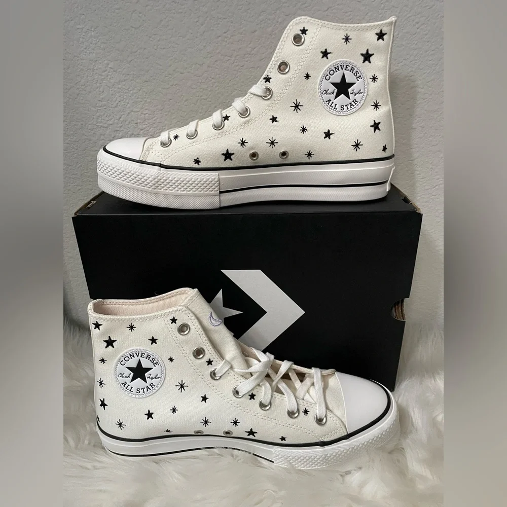 Converse Chuck Taylor All Star Lift Crystal Energy Egret High Top Platform Shoes_4